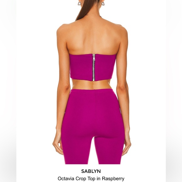SABLYN Raspberry Crop Top - Picture 2 of 2